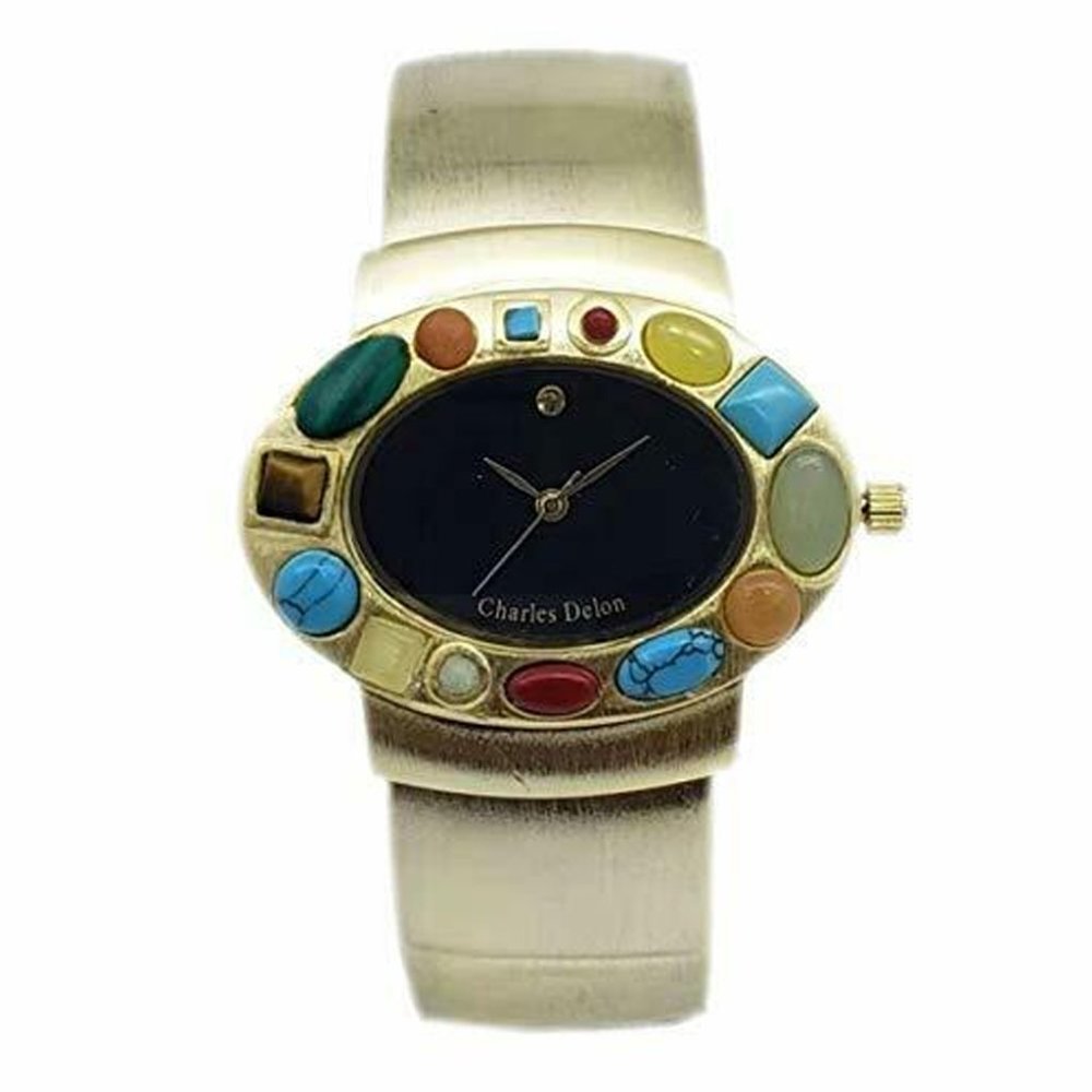 Charles Delon Casual Style Gold Watch